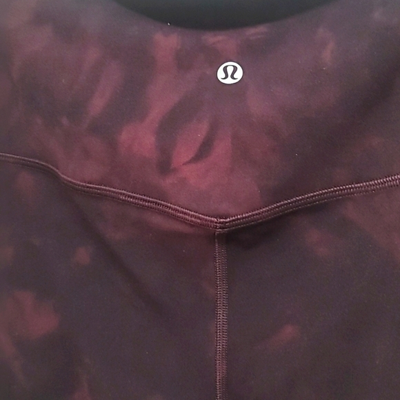 LULULEMON YOGA ALIGH HIGH RISE DIAMOND DYE CASSIS PLUS SIZEBLACK NULU PANTS SZ20 - Picture 4 of 10